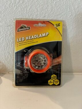Armor All LED Headlamp - Orange and Black NEW